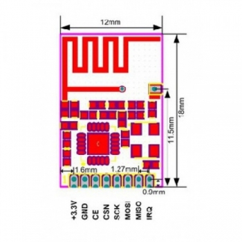 ماژول +NRF24L01 - برد SMD