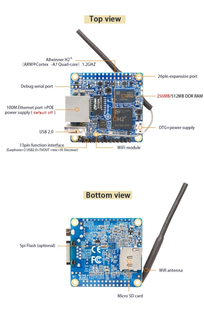 برد اورنج پای زیرو 512MB- Zero Orange Pi