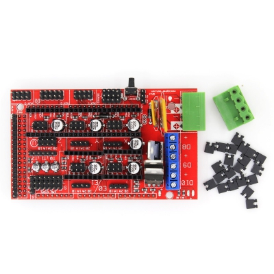 مجموعه کامل قطعات الکترونیکی شامل برد آردوینو mega2560، رمپ 1.4 و Stepstick A4988 پرینتر سه بعدی