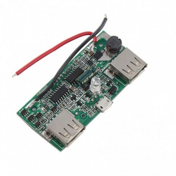 ماژول شارژر / دشارژر باتری لیتیومی دارای نمایشگر و دو خروجی USB مناسب برای ساخت پاور بانک