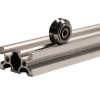 چرخ هرزگرد V شکل قطر داخلی 5.1mm، قطر خارجی 24.4mm و عرض 10.2mm با بلبرینگ