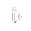 چرخ V شکل قطر داخلی 15.9mm، قطر خارجی 24mm و عرض 10.4mm بدون بلبرینگ