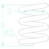 فنر فشاری هیت بد pressure spring hot bed MK2B MK3 MK2A