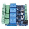 ماژول رله 4 کاناله Modbus RTU دارای ورودی RS485