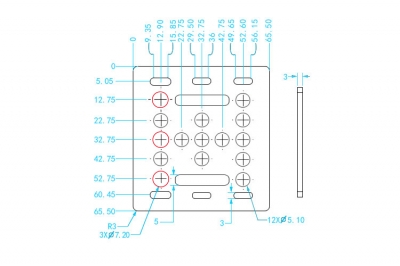 صفحه گنتری وی اسلات برای پروفیل آلومینیوم شیاردار سری 20 (V-Slot Gantry Plate)