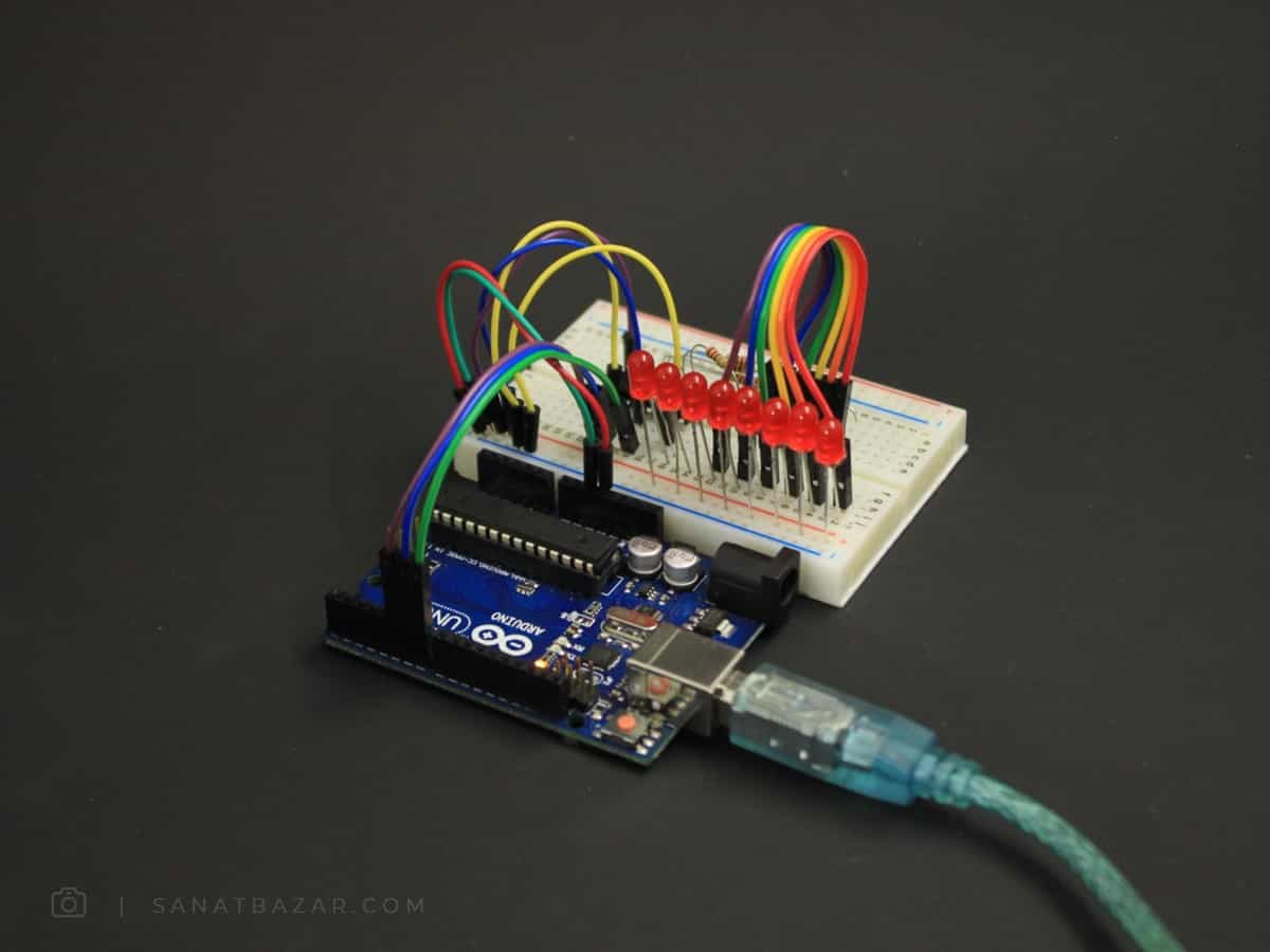 آرایه ledشیفت رجیستر