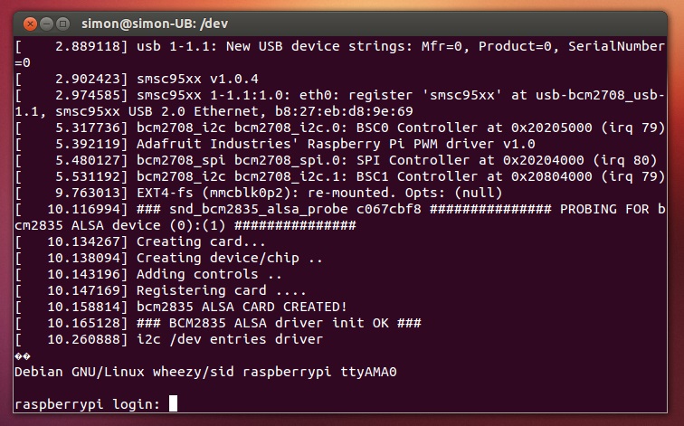 اتصال رسپبری پای در ubunta