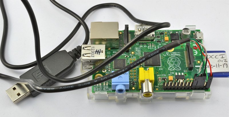 کنترل برد رسپبری پای با کامپیوتر و کابل console